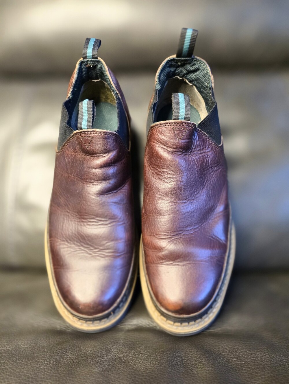 Men's GEORGIA GIANT Slip-On Leather Shoes in Brown